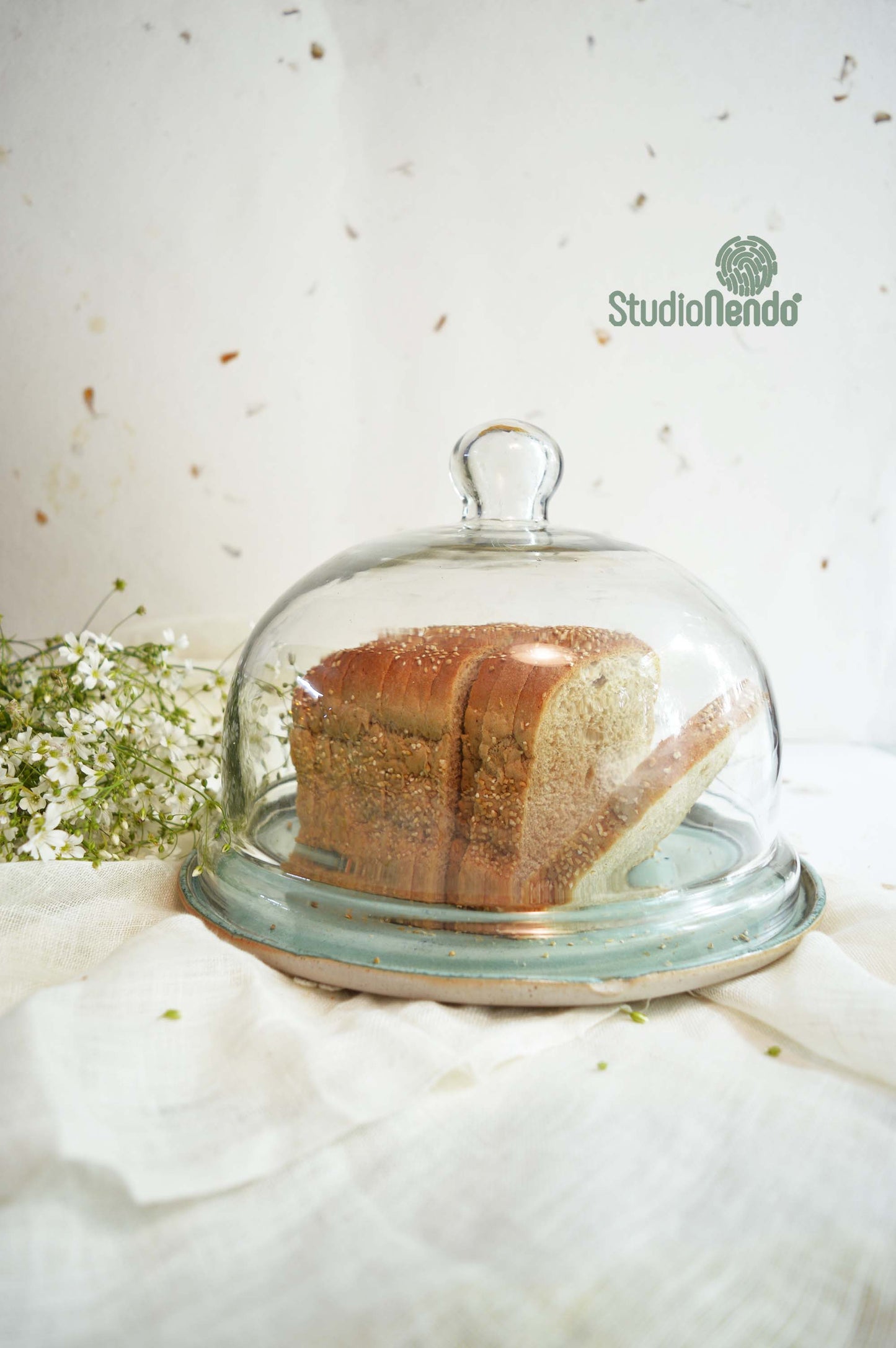 Glass & Ceramic Bread Cloche- Large