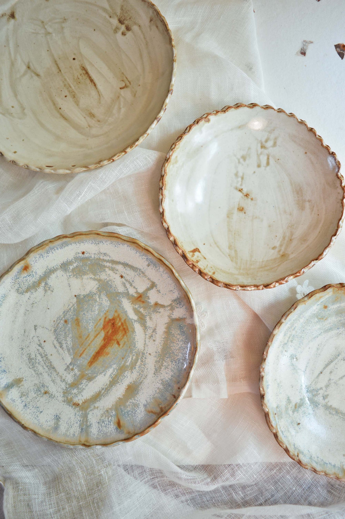 Light Shino- Dinner Bowl Plate