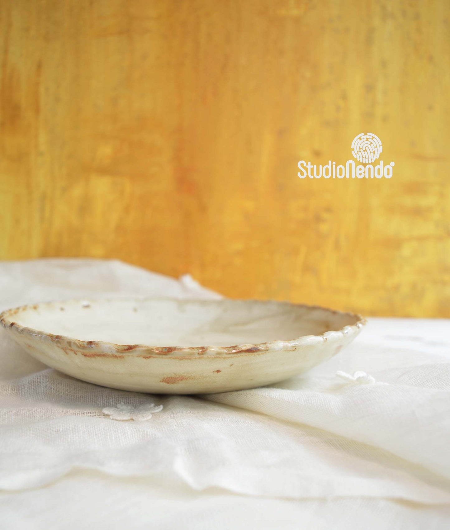 Light Shino- Dinner Bowl Plate