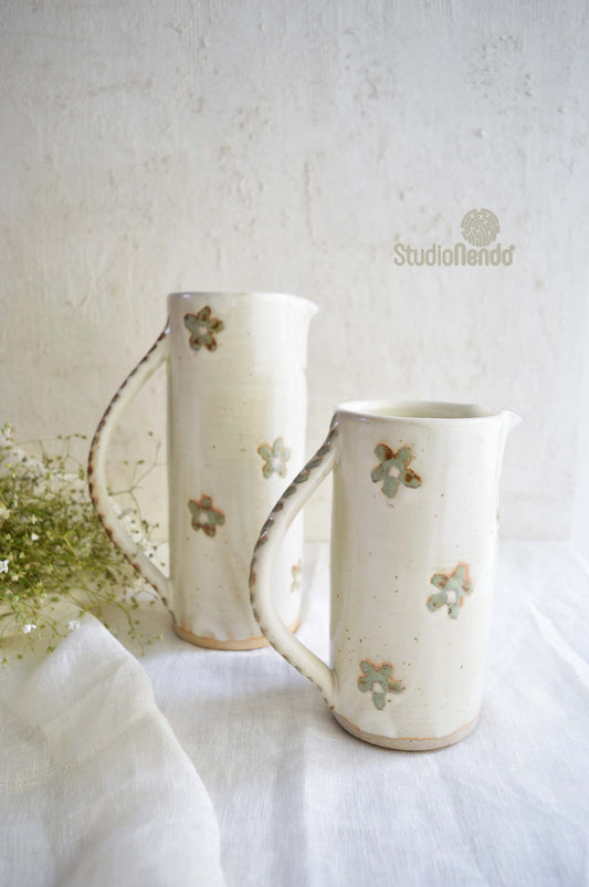 Jug- Flora- Wheel Thrown
