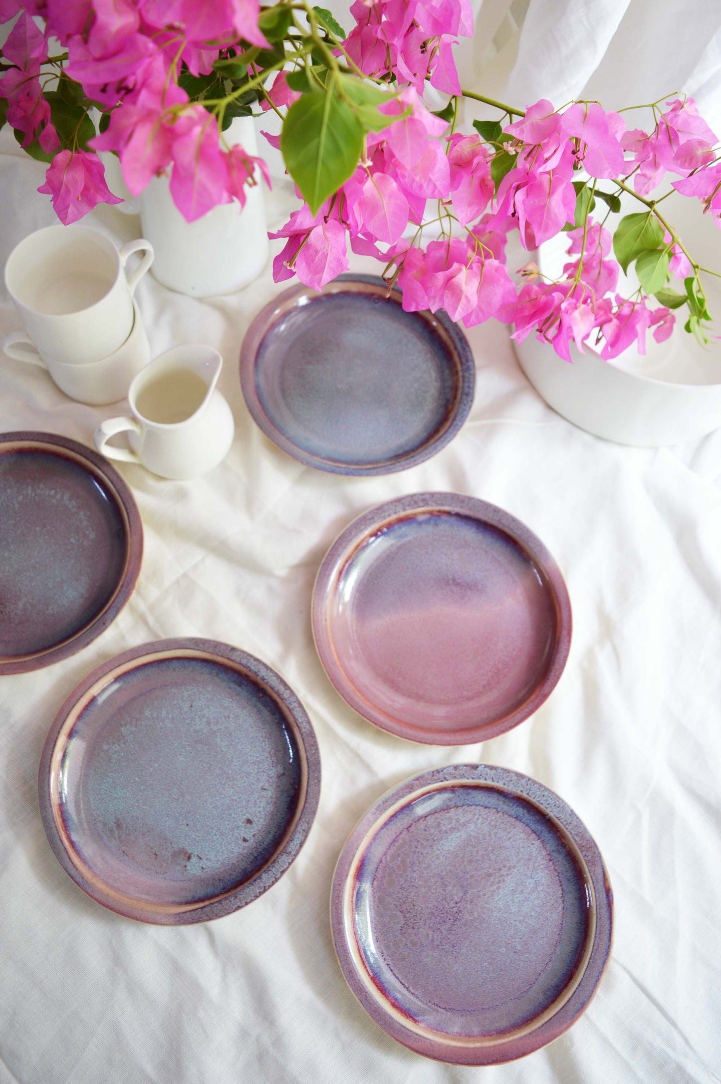 Quarter Plate- Set of 2- Mottled Rose