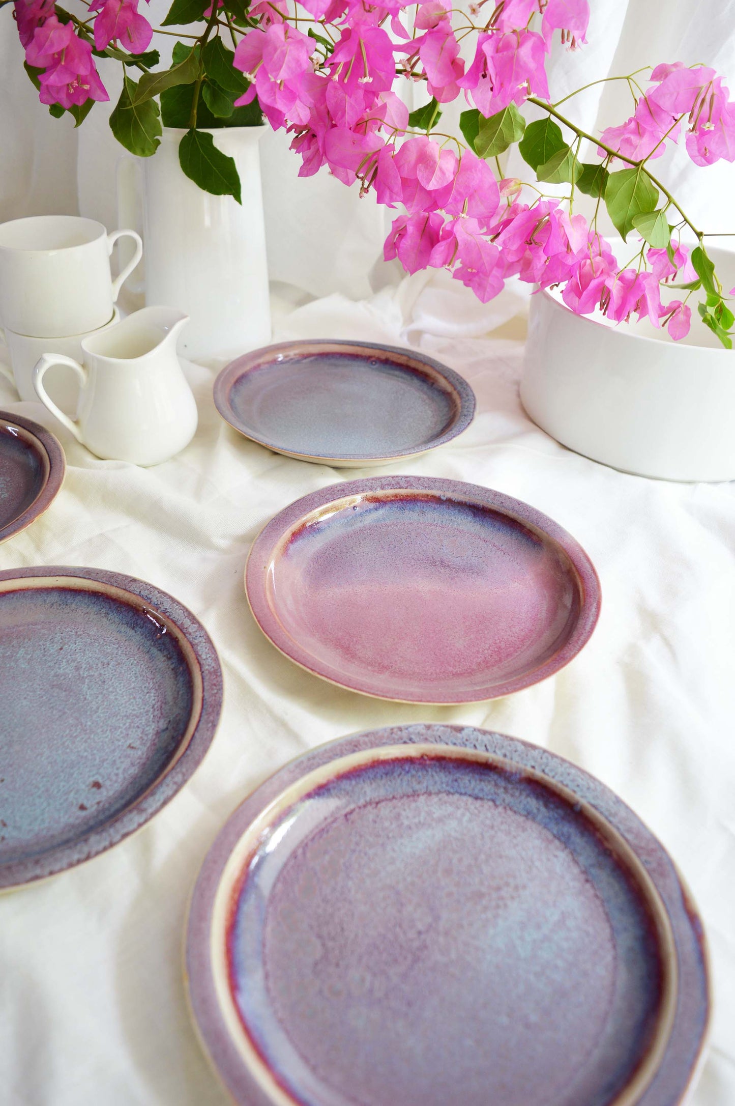 Quarter Plate- Set of 2- Mottled Rose