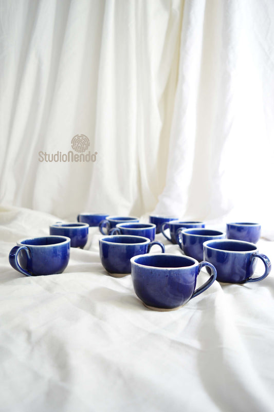 Teacup- Cobalt- Set of 4