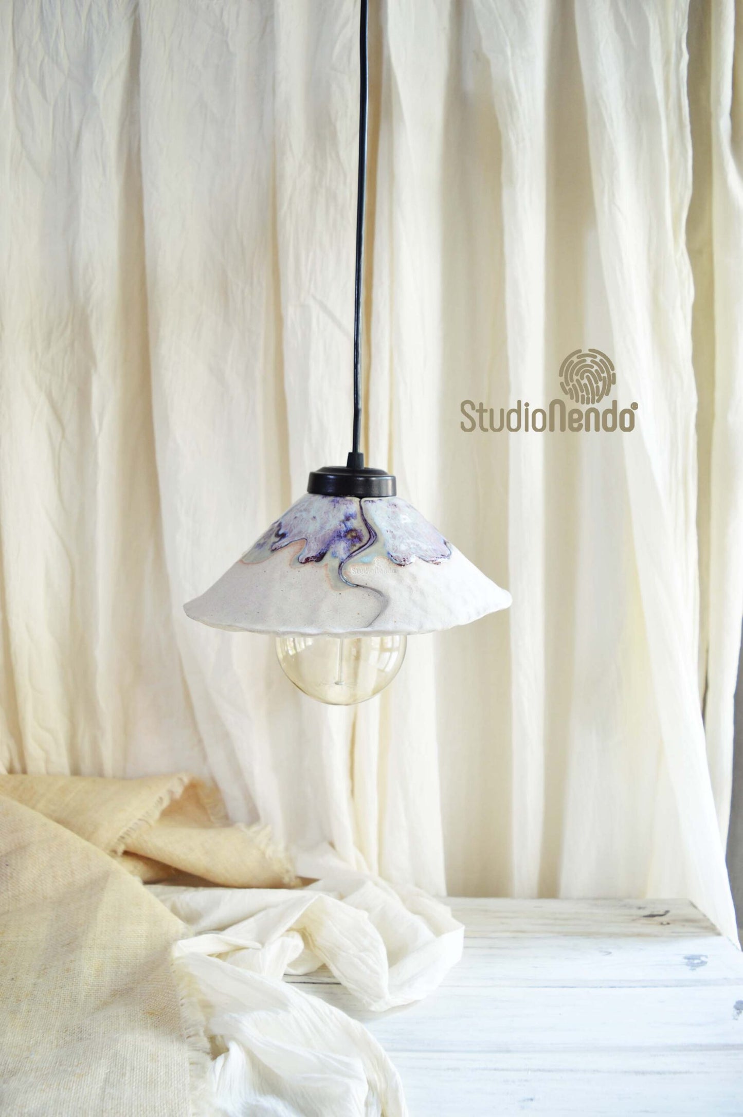 HANDMADE CERAMIC PENDANT LIGHT-Shroom #2-Made to Order