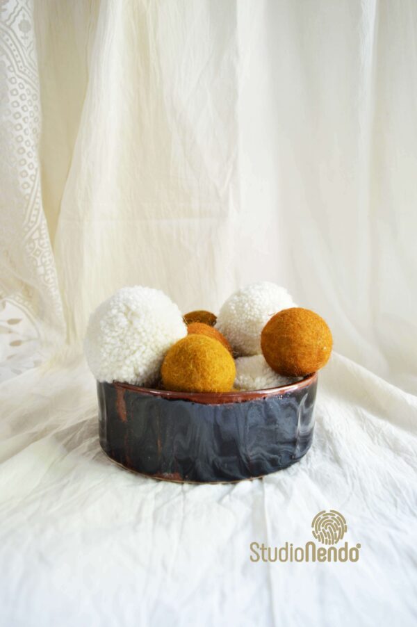 FACETED SERVING BOWLS- TENMOKU