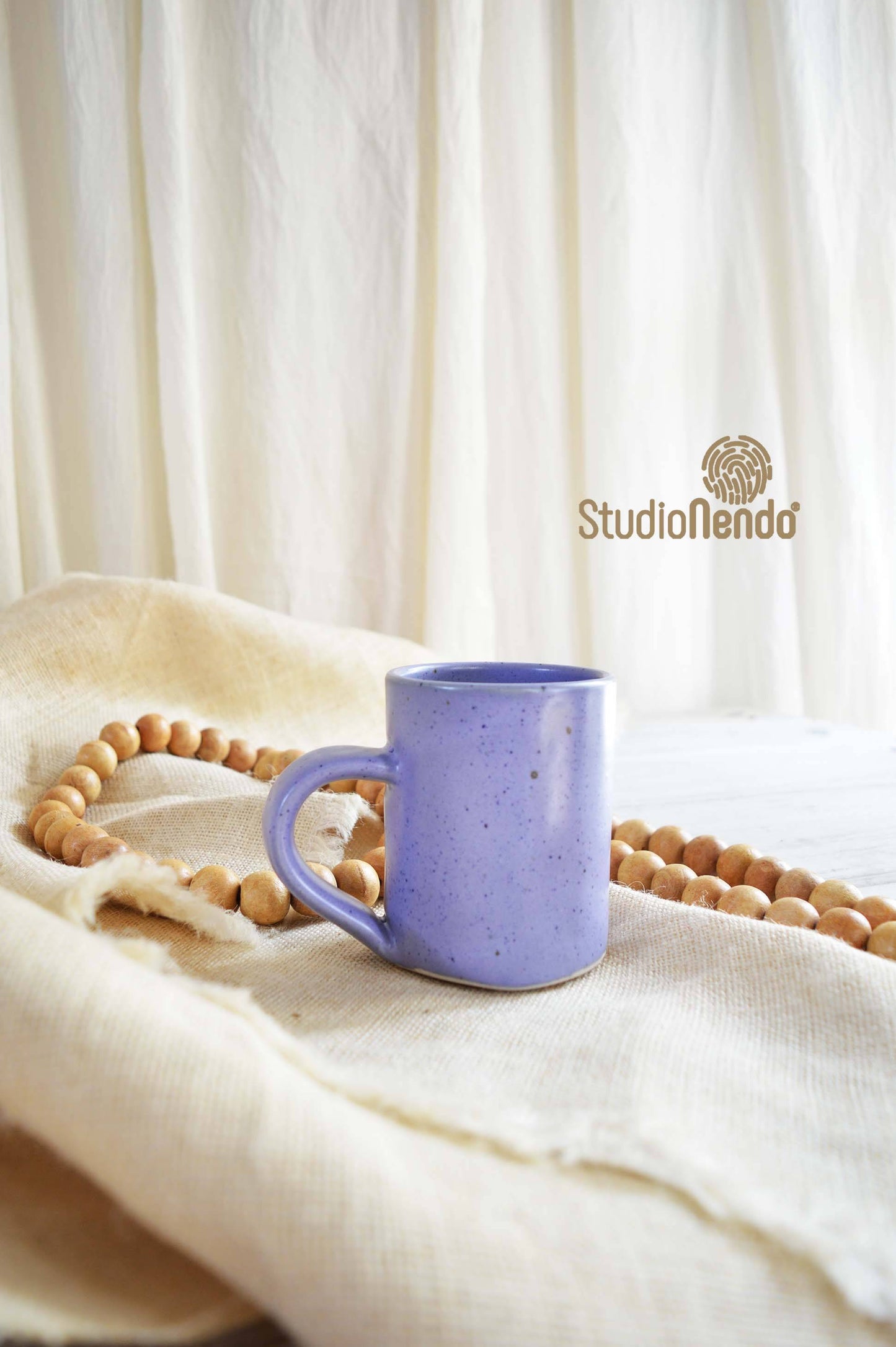 TALL COFFEE MUG- SPECKLED LILAC