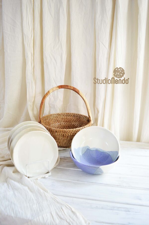 SALAD BOWL- LARGE- HALF N HALF