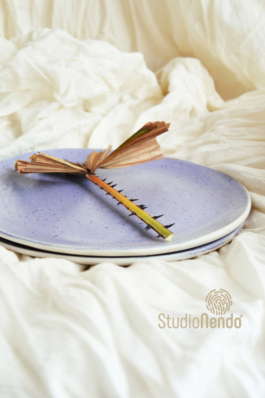 SNACK PLATES-IRREGULARORGANIC- SET OF 2- LILAC