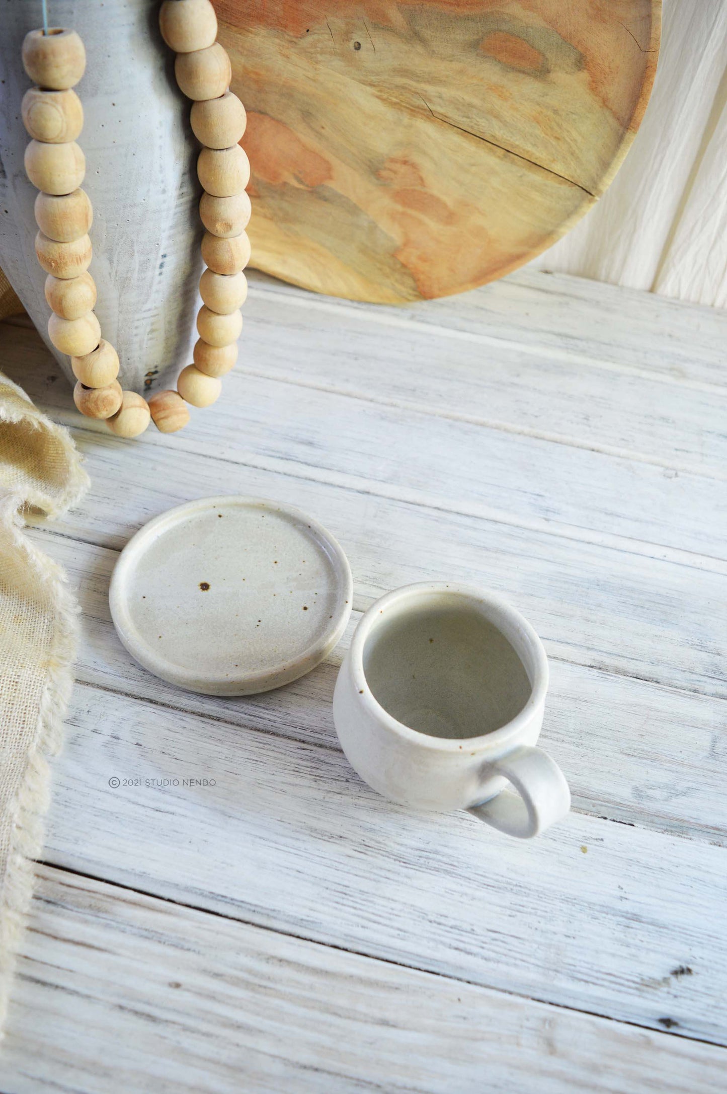 CAPPUCCINO CUP AND SAUCER- SET OF 1- OATMEAL
