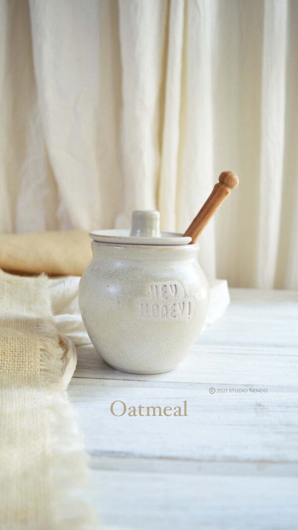 “HEY HONEY!” HONEY JARS WITH DRIPPER- OATMEAL