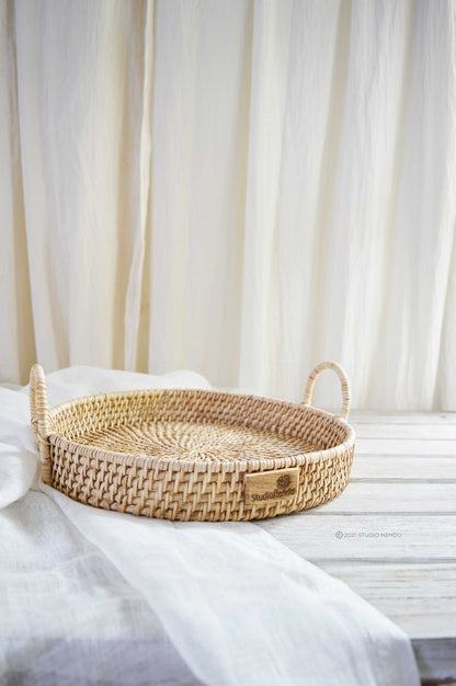 Cane Serving Tray- Balinese Aesthetic
