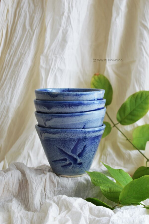 DEEP SNACK BOWLS- SMALL- TEXTURED COBALT