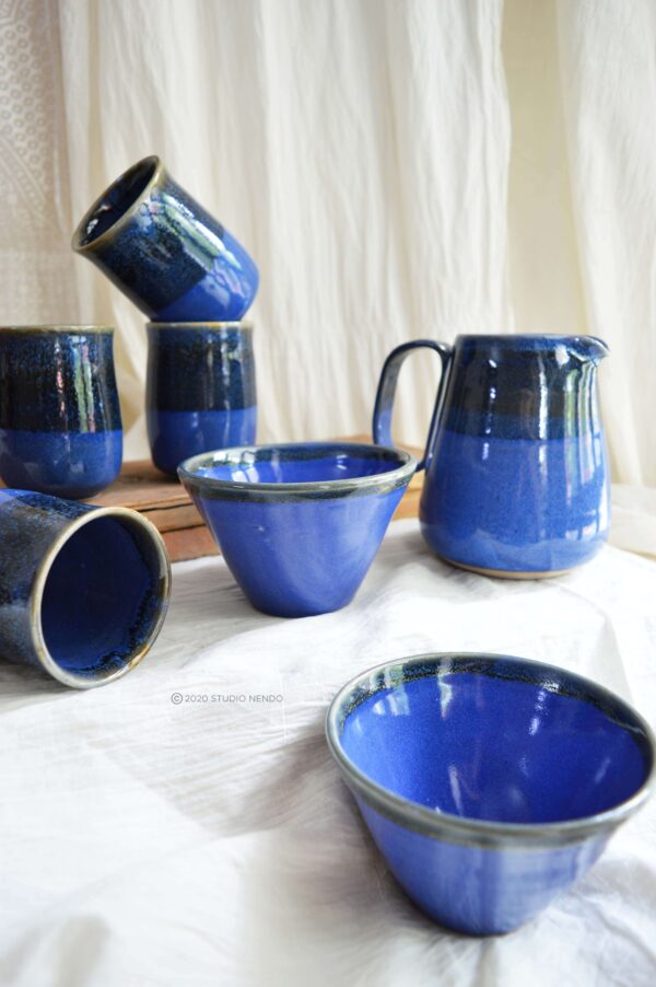 COFFEE/CHAI/MOJITO AND SNACKS FOR 4- HYGGE SET- BLUE/AMBER