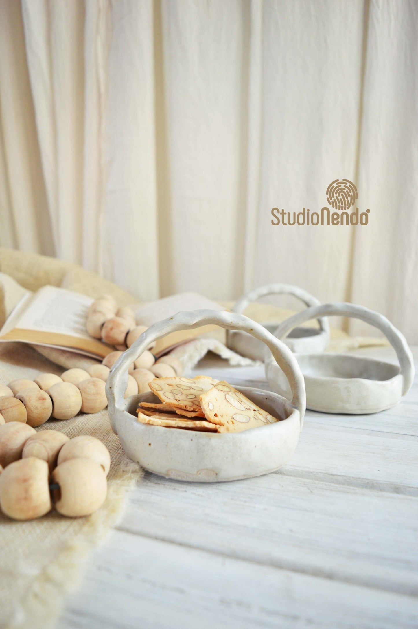 CERAMIC BASKETS- OATMEAL