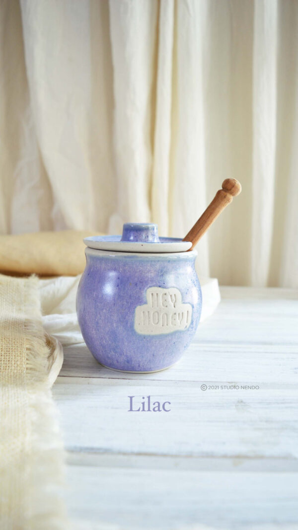"HEY HONEY!" HONEY JAR WITH DRIPPER SET- LILAC