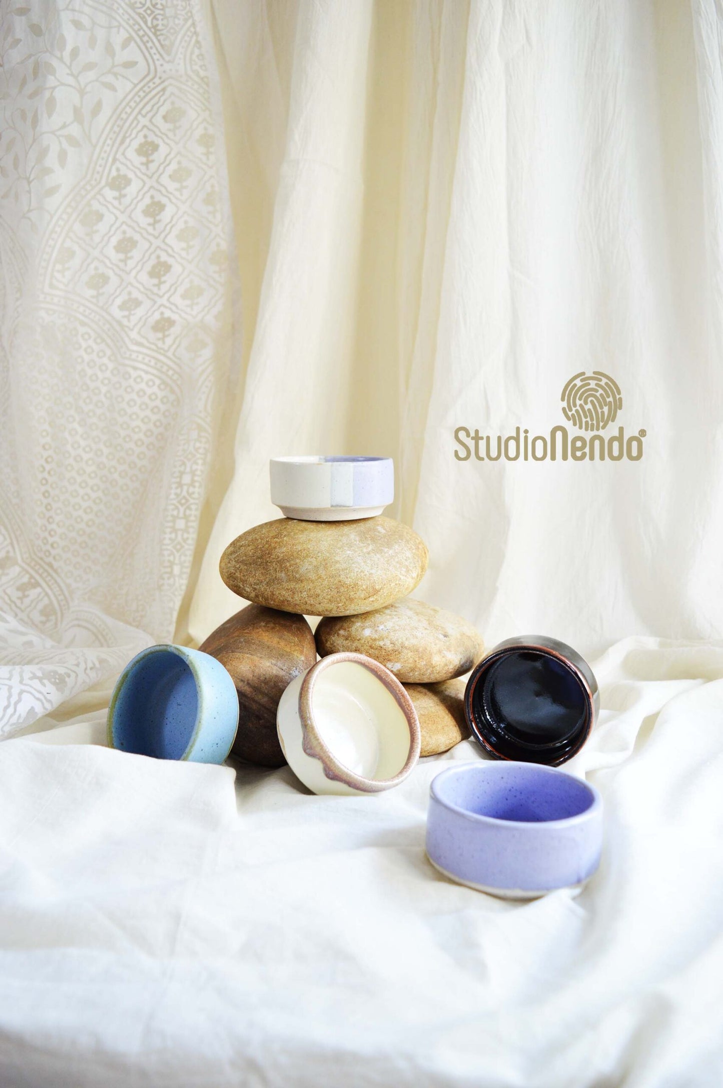 KATORI- SET OF 2- MATT BLUE