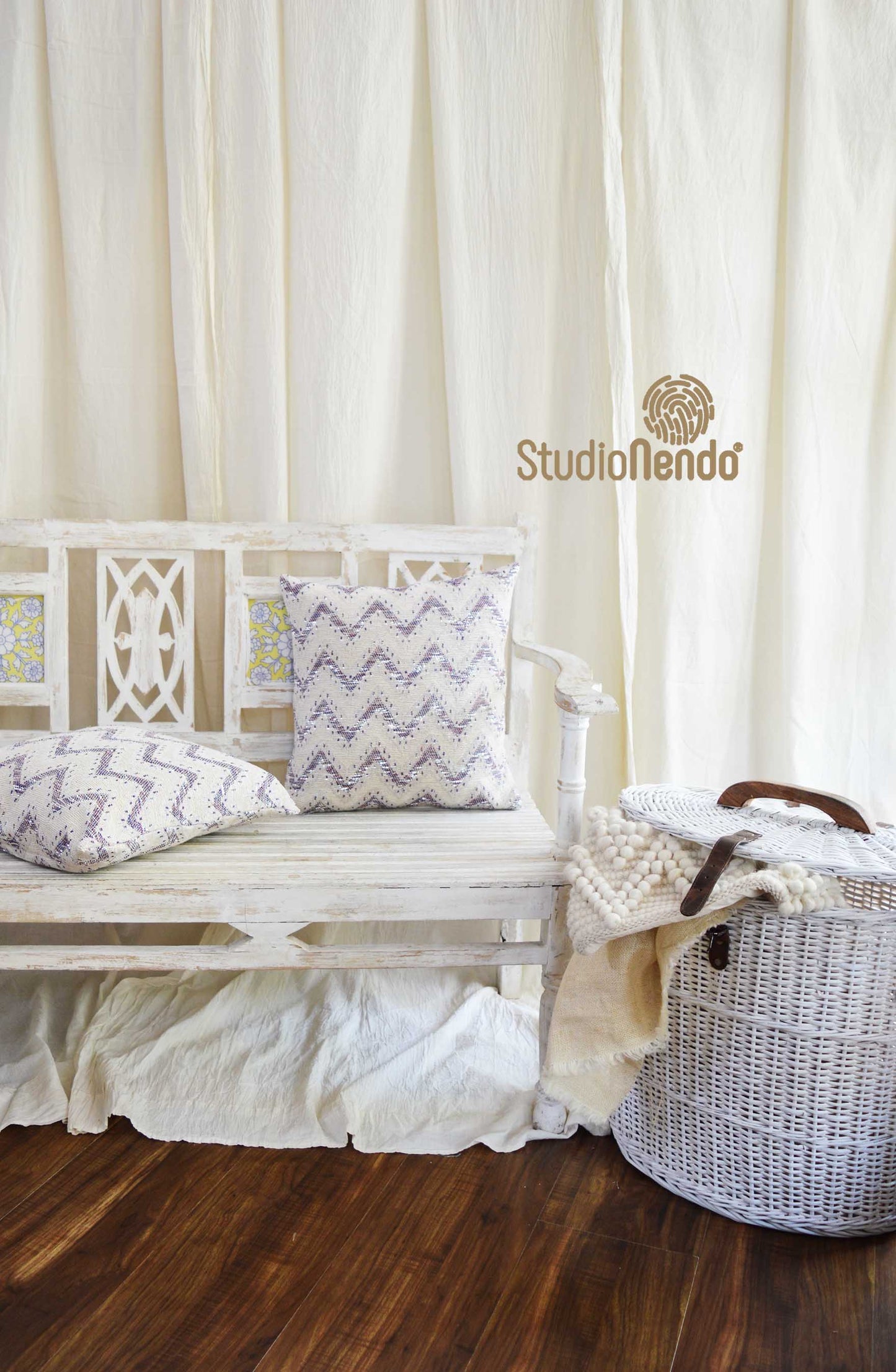 HANDMADE JACQUARD CUSHION COVER- SHIMMERY WINEBERRY PURPLE