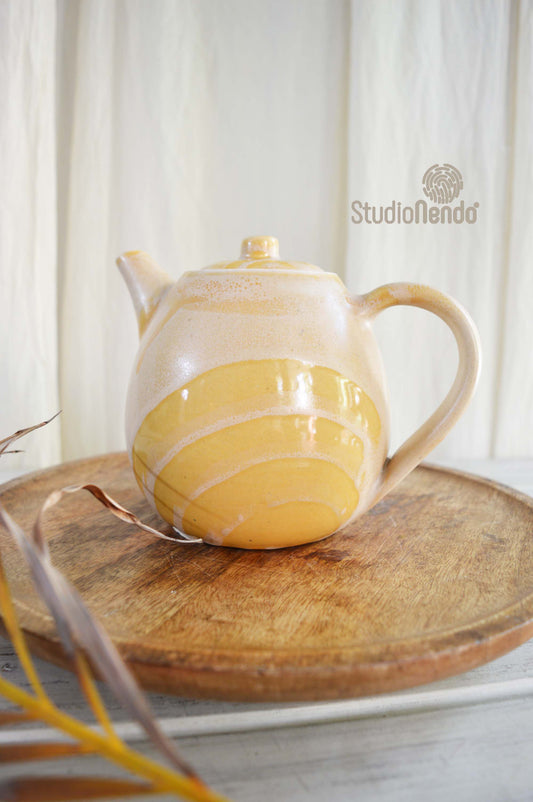 TEAPOT- CARAMEL/MUSTARD