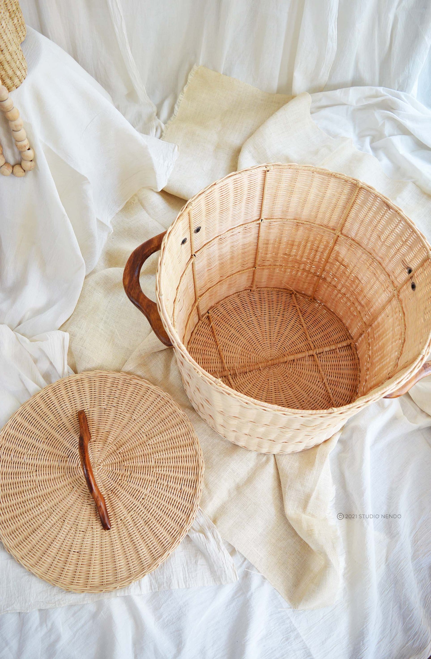 Wicker Laundry Basket- Large