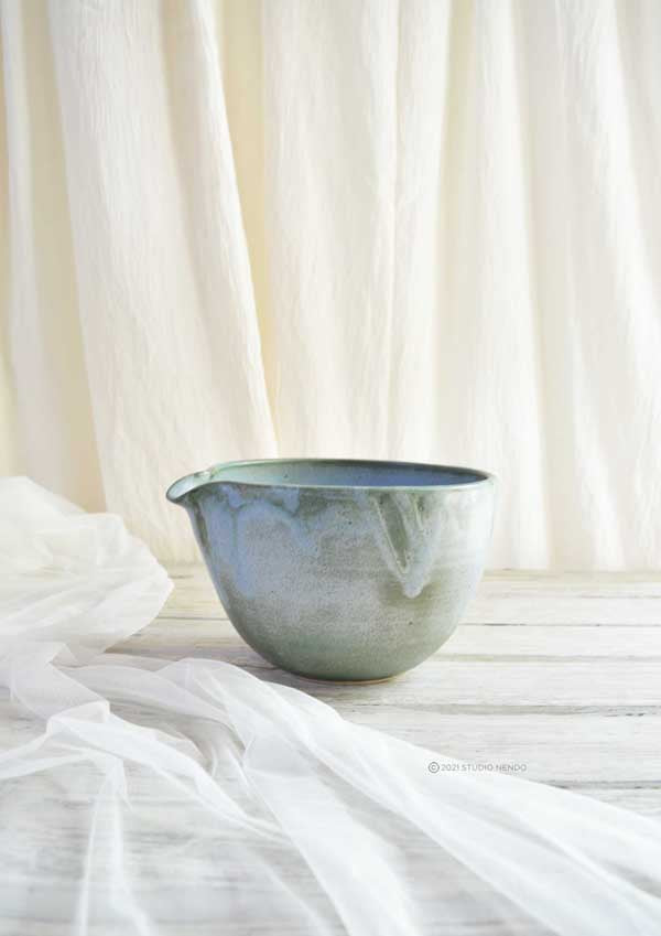POUR OVER BOWL- LARGE- MATT BLUE