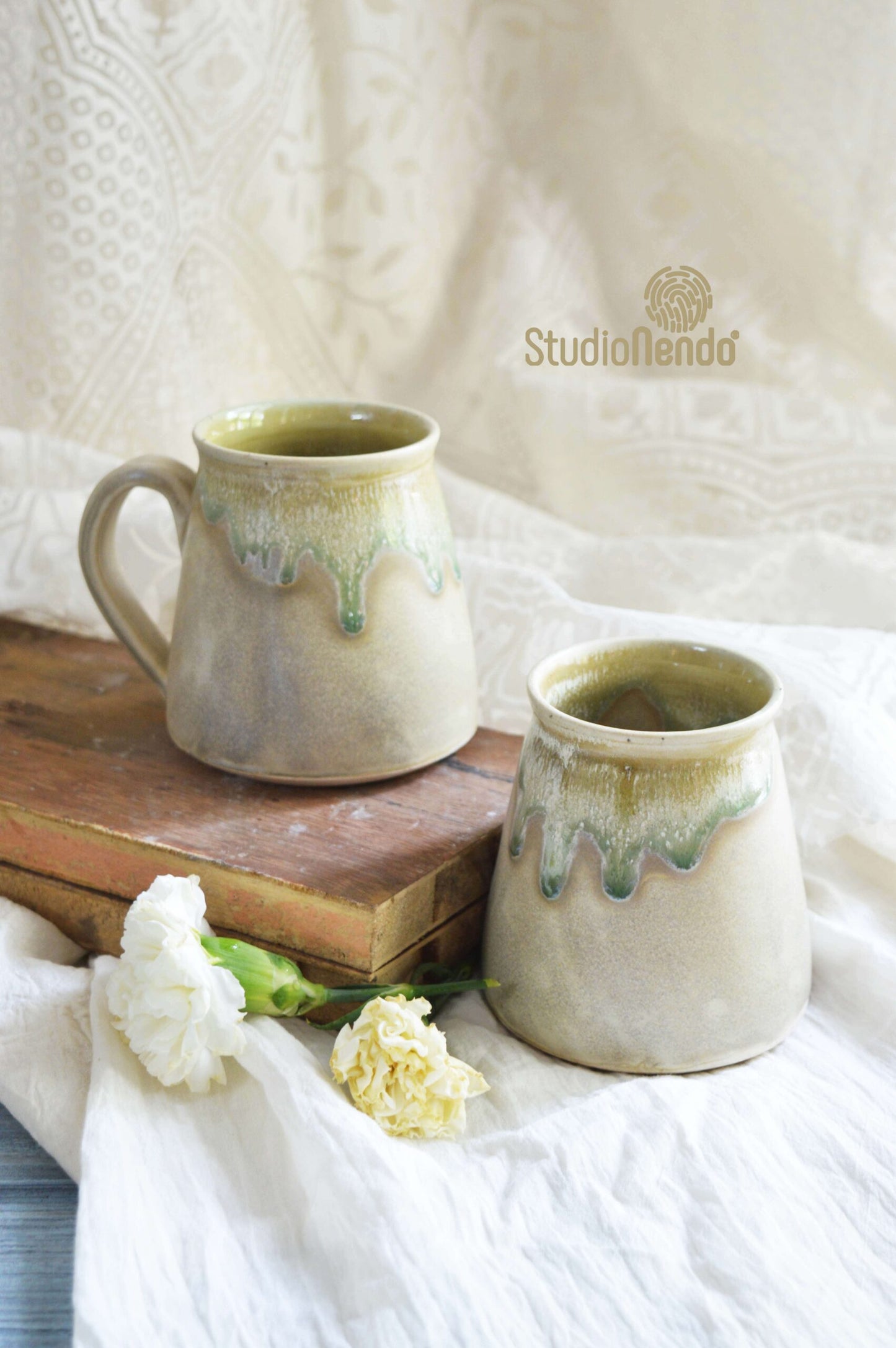 MUGS- SET OF 2- DUAL GLAZED