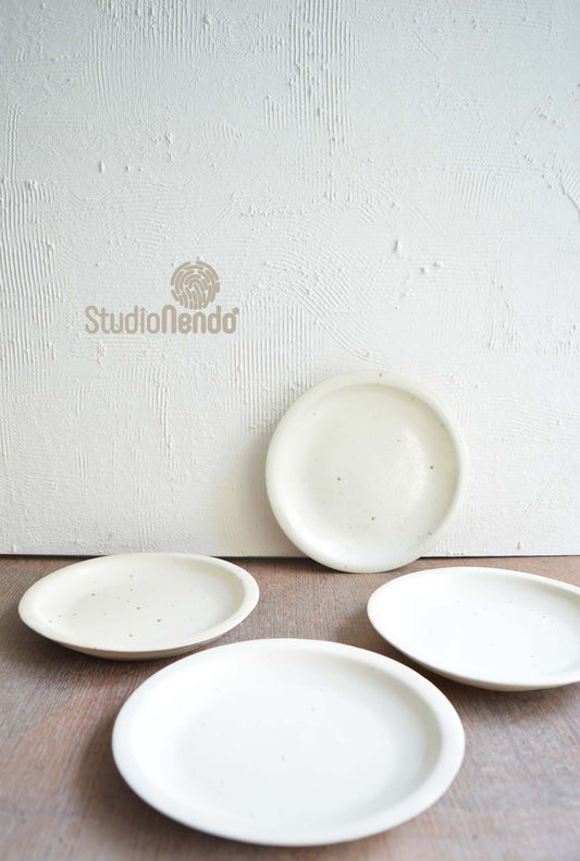 Quarter Plate- Set of 2- Cream