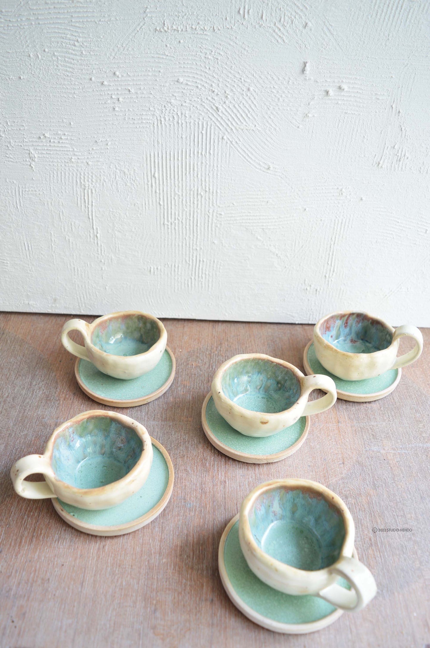 Pinch Cup and Saucer- Set of 2