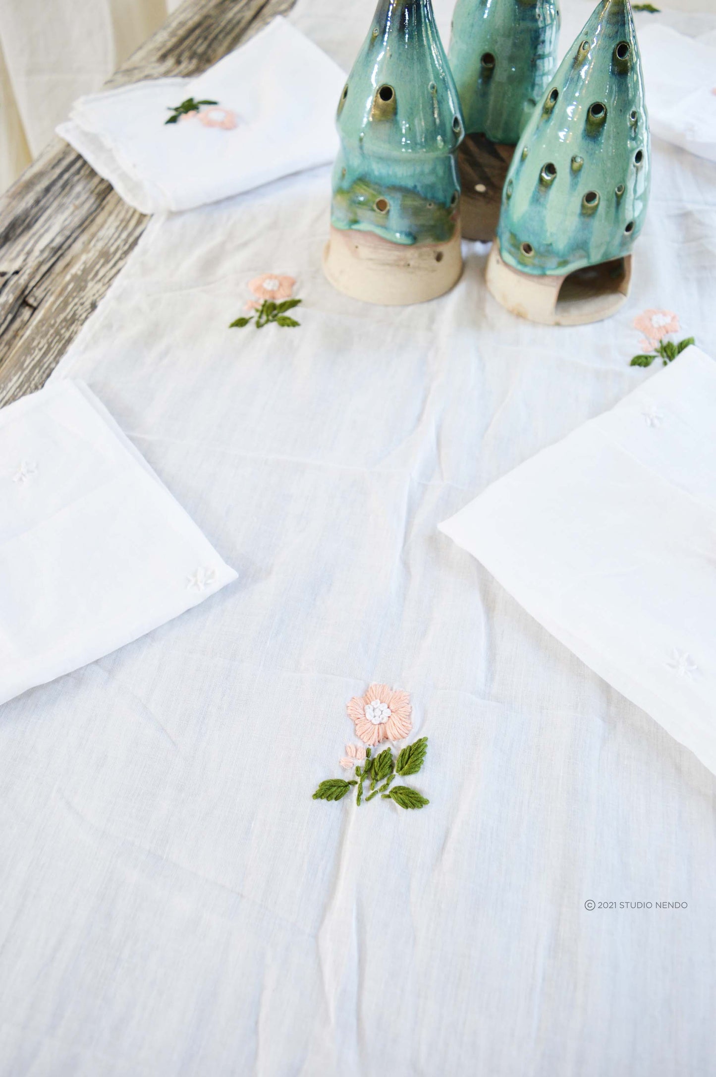 Hand Embroidered Table Runner- Aboli