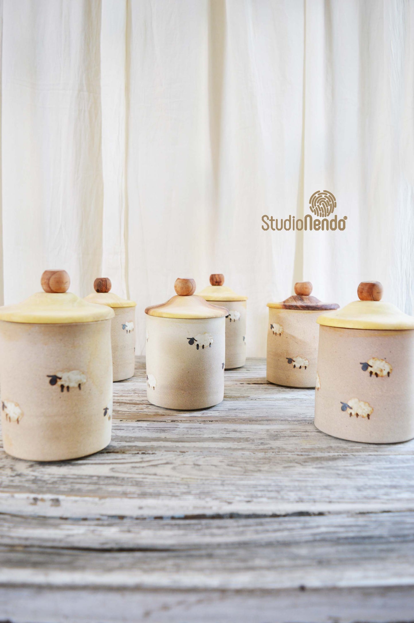 Counting Sheep- Storage Jars