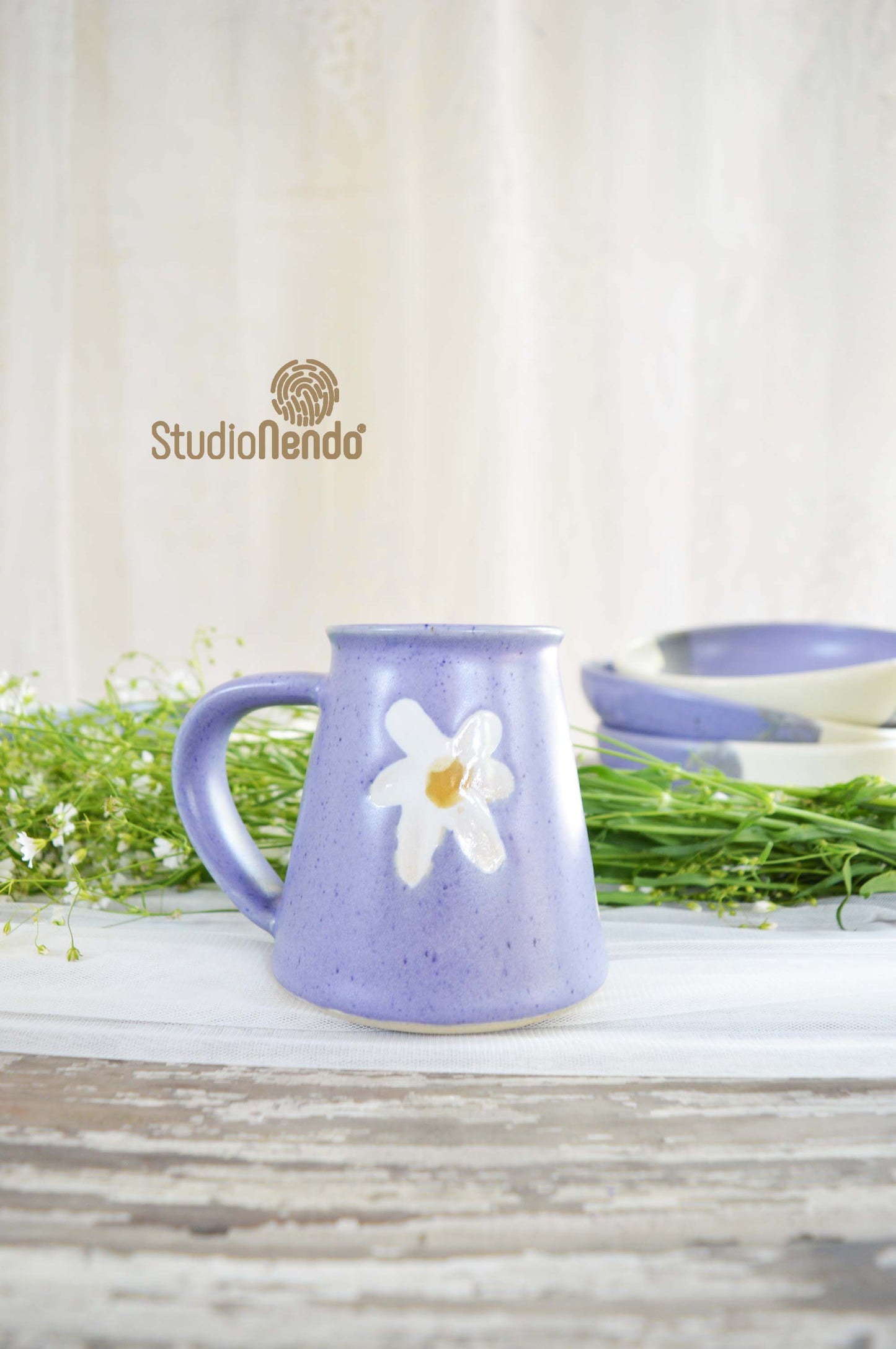 Coffee Mug- Daisy- Lilac