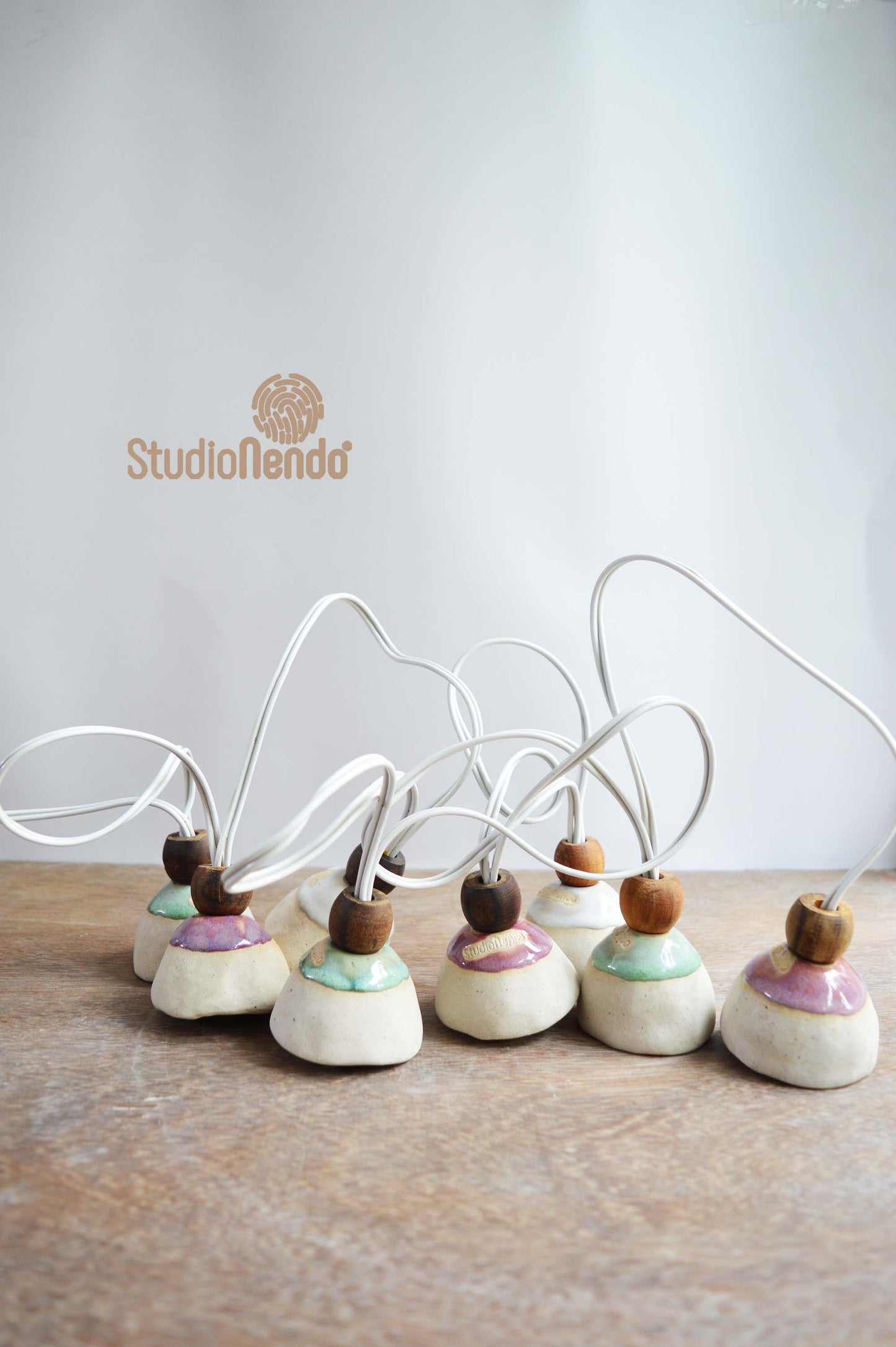 Ceramic String Light- Mottled Bells- Pixie Dust