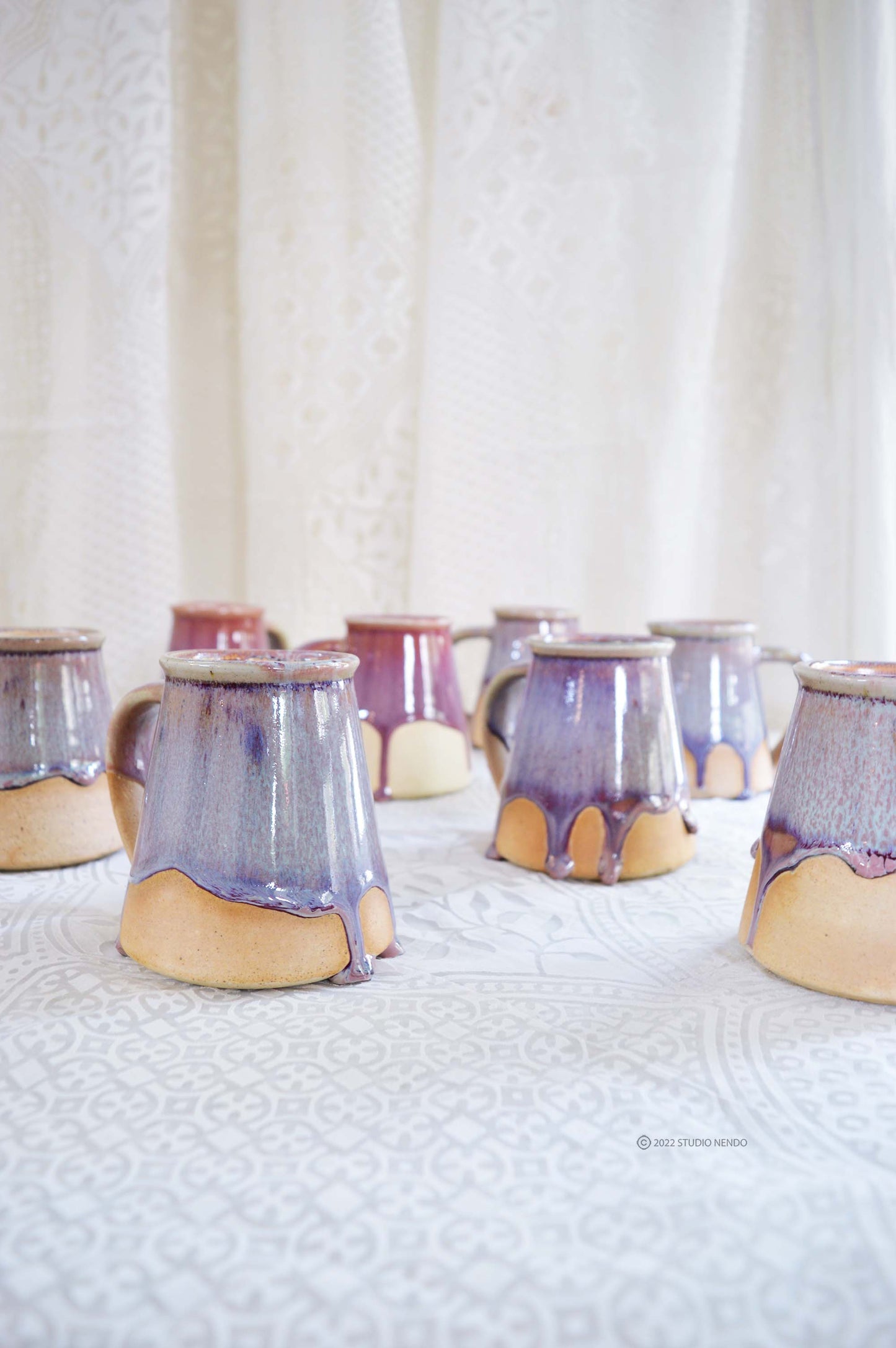 Mottled Rose- Coffee Mugs- Seconds