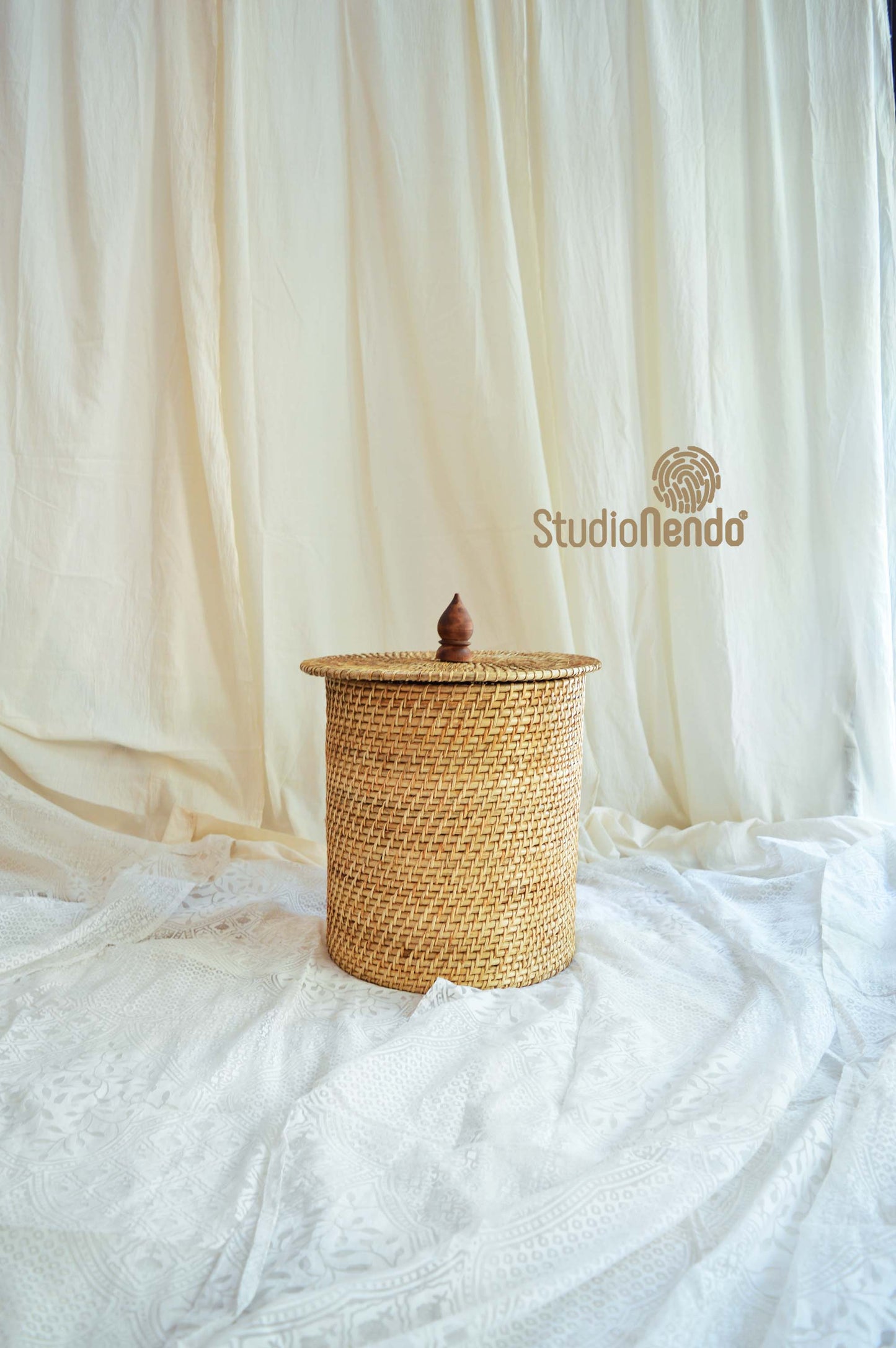 Cane Laundry Decor Basket