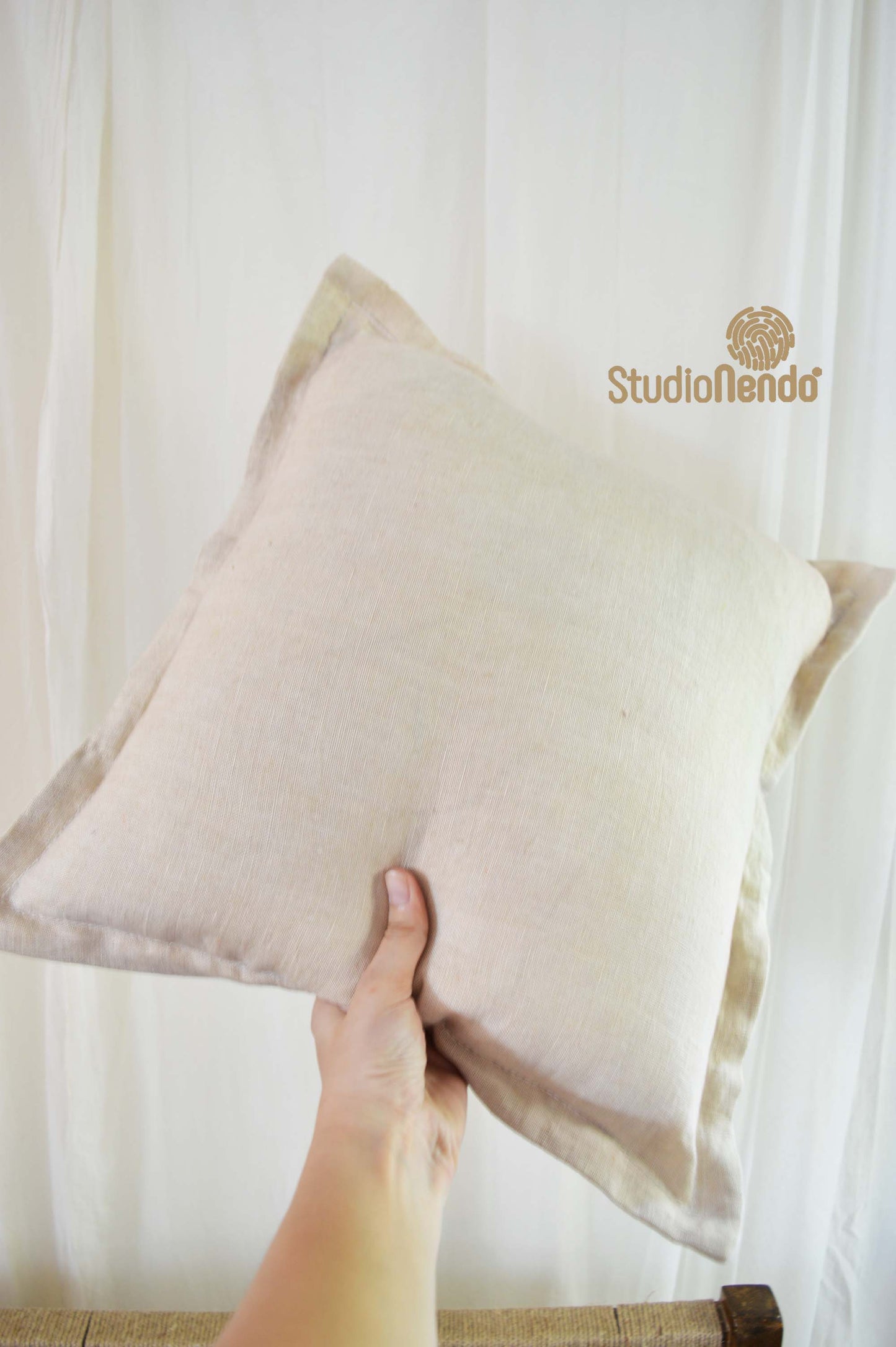 Linen Cushion Cover- Beige