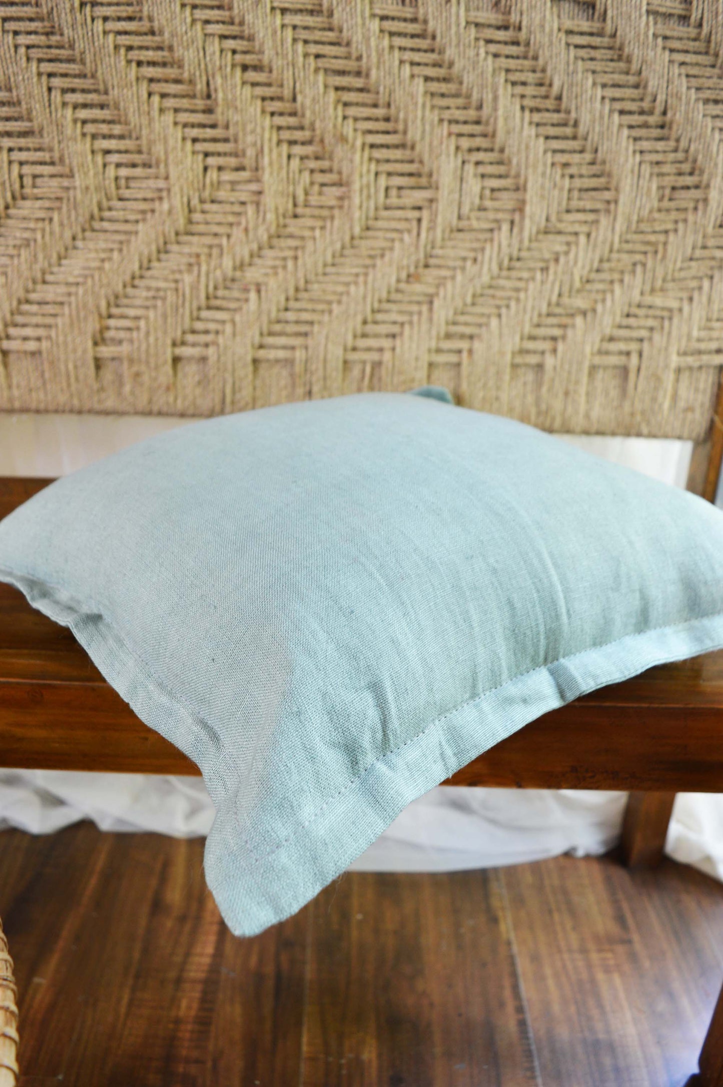 Linen Cushion Cover- Dusty Teal
