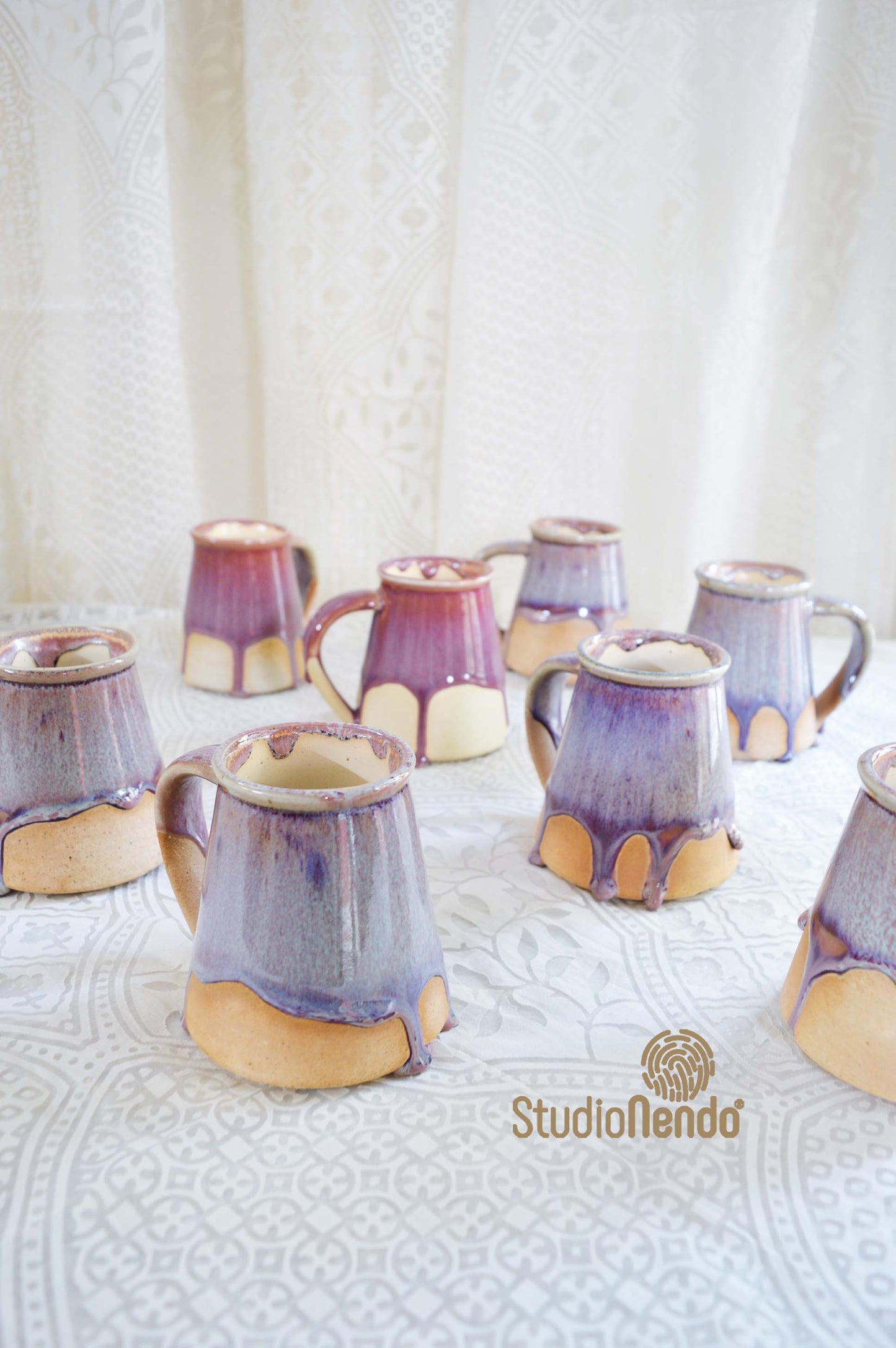 Mottled Rose- Coffee Mugs- Seconds