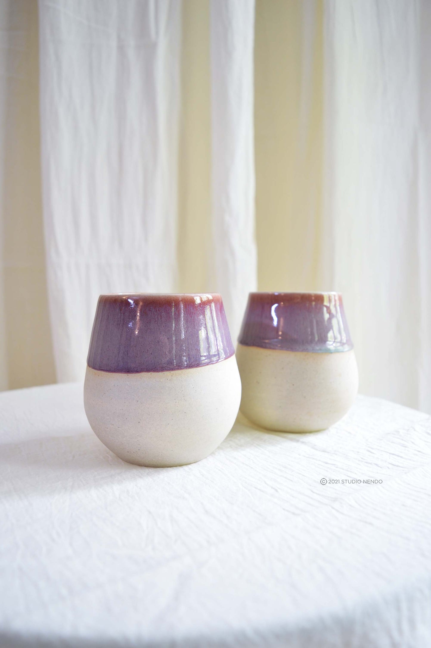 POTBELLY TUMBLERS- SET OF 2- CASHMERE ROSE