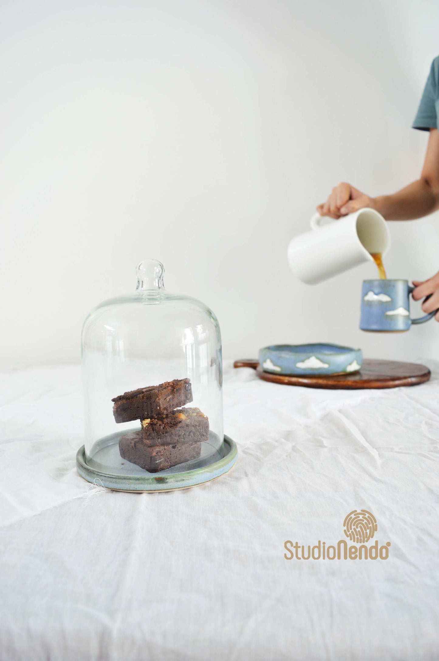 Cookie Cloche- Matt Blue