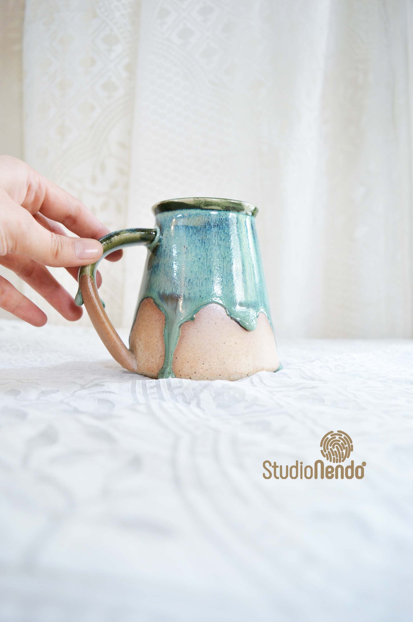 Mottled Green- Coffee Mugs