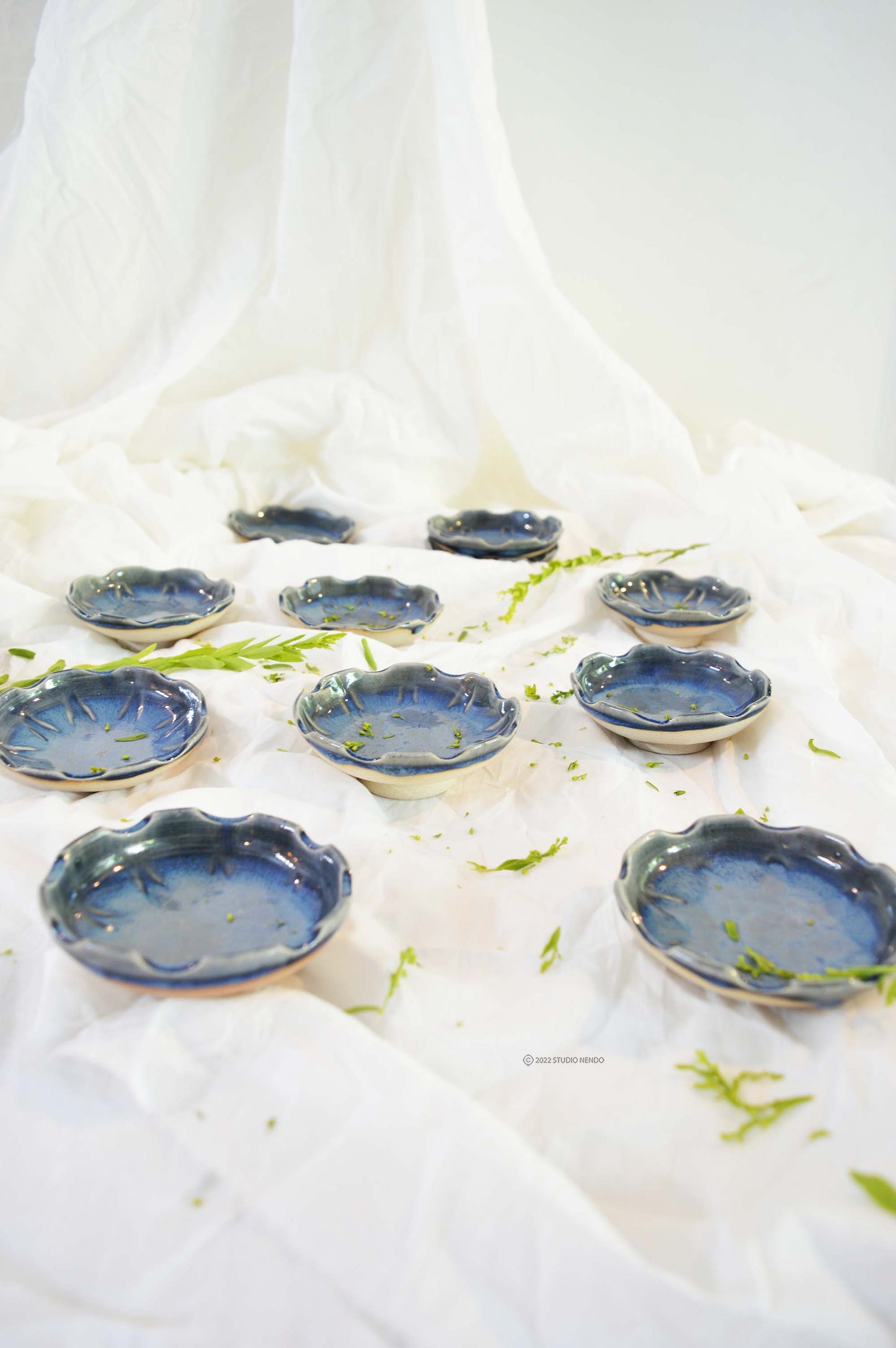 Dip Bowl- Wildflower- Mottled Blue