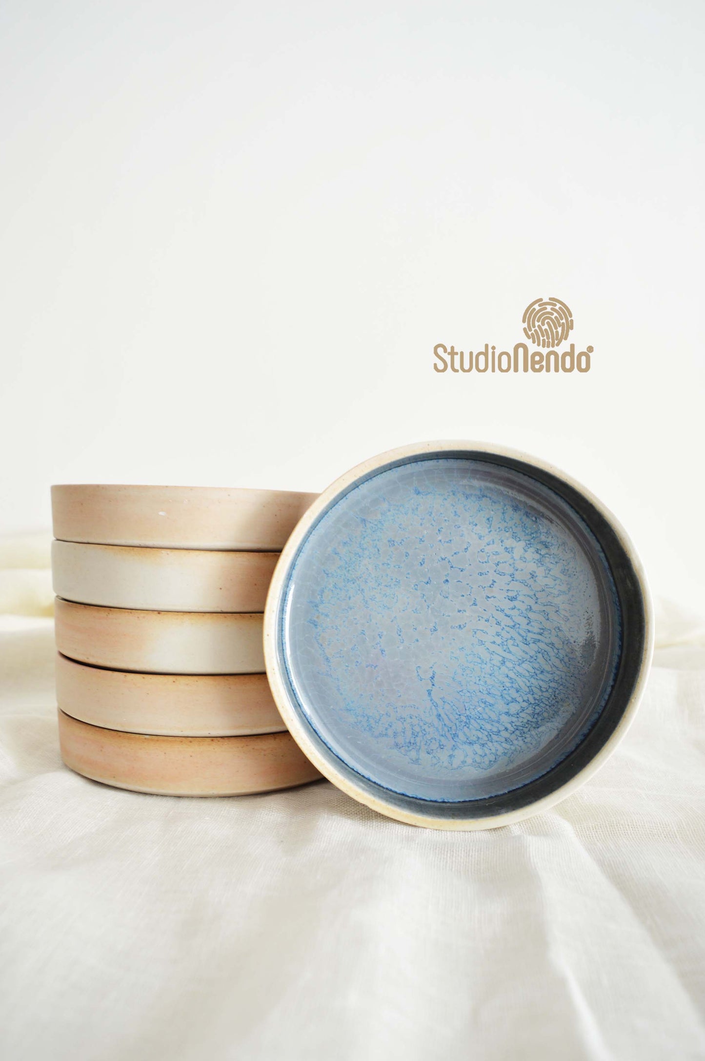 Cake Plate- Mottled Indian Teal