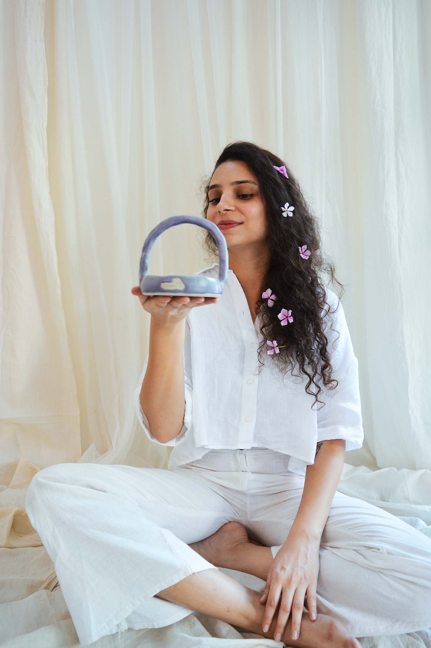 CERAMIC BASKET- Lilac