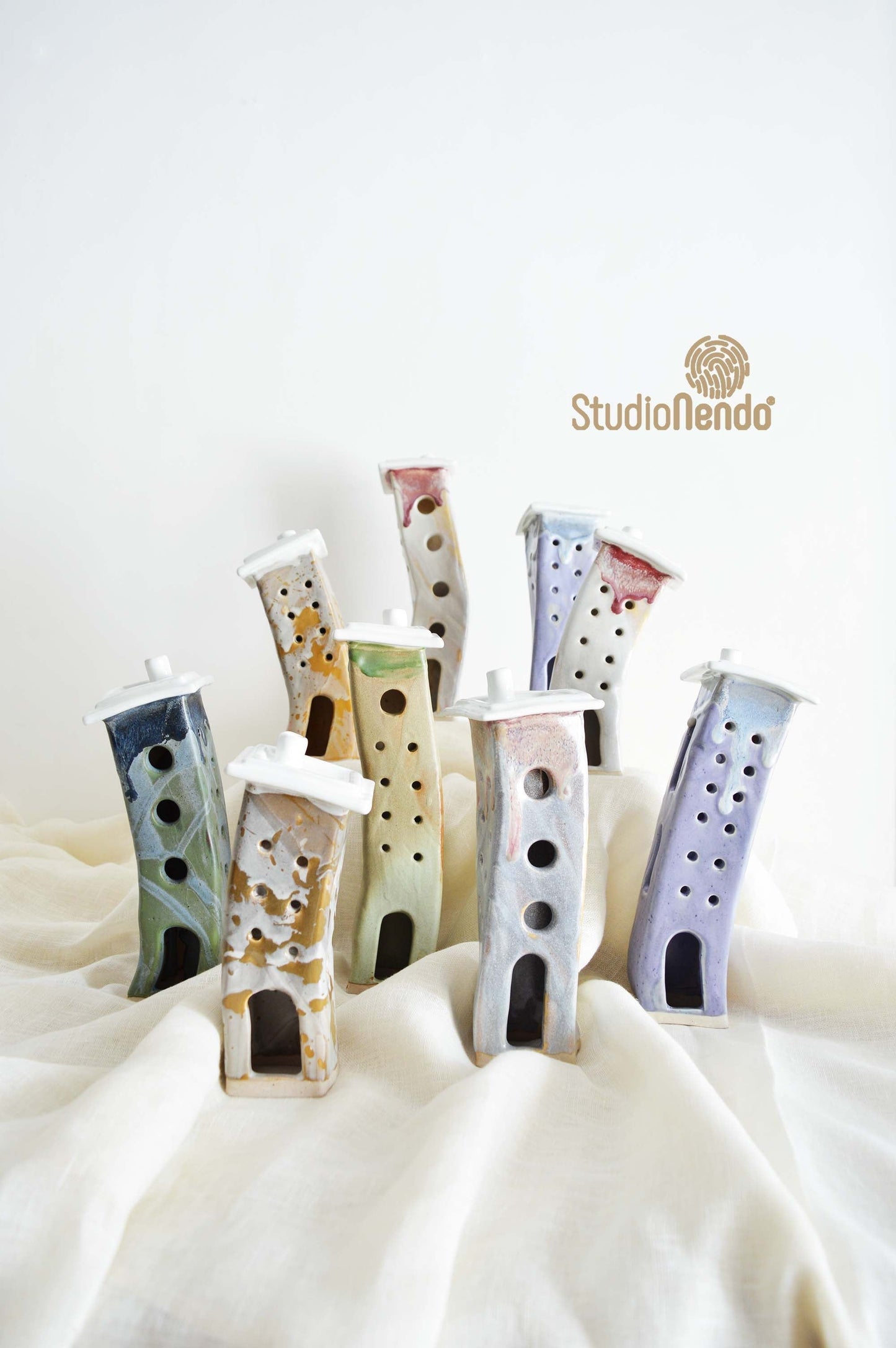 CASSIOPEIA- Topsy Turvy Tealight Housing Society- Ceramic Sculpture