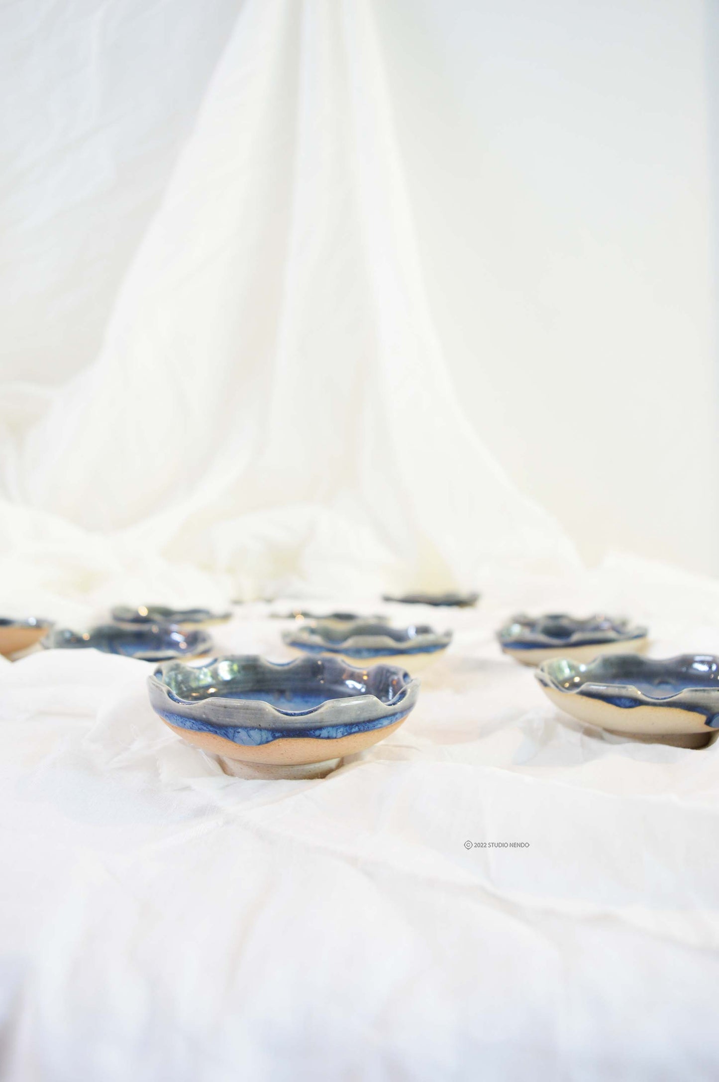 Dip Bowl- Wildflower- Mottled Blue