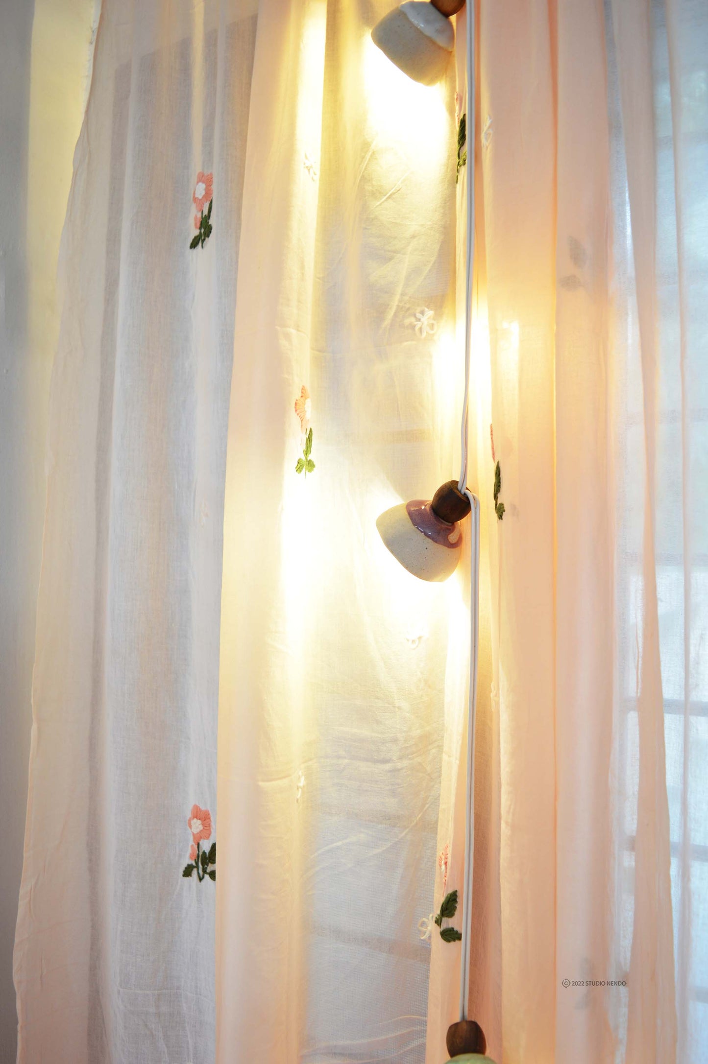 Ceramic String Light- Mottled Bells- Pixie Dust