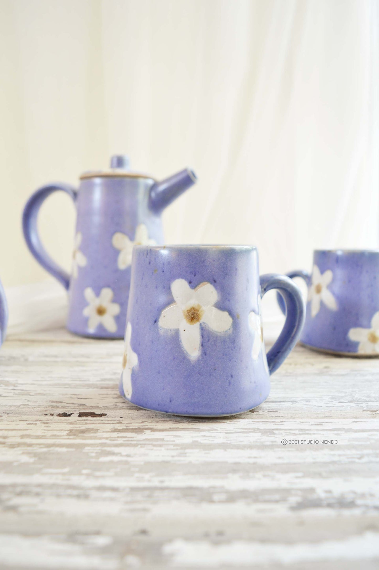 Couples Teaset- Daisy- Lilac