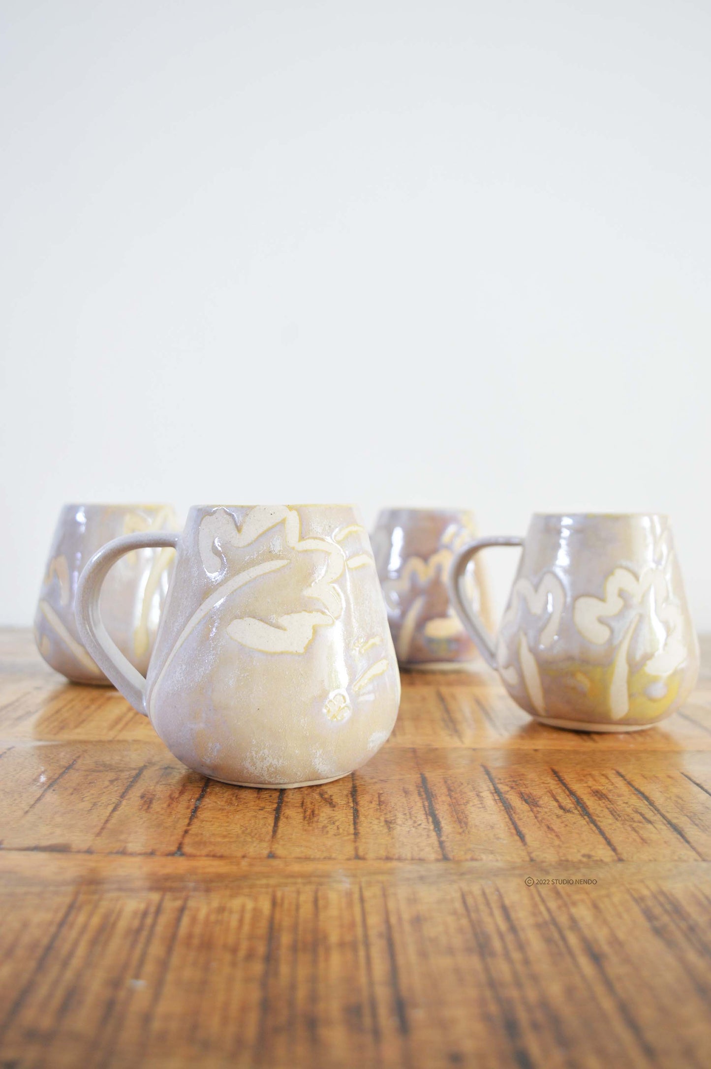Belly Mug- Candy Land with Brushwork- Light
