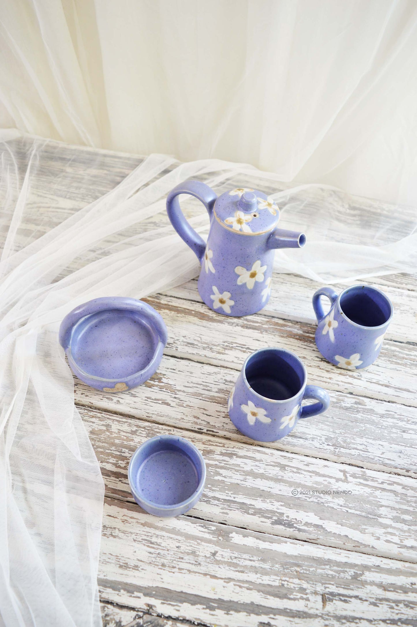 Couples Teaset- Daisy- Lilac