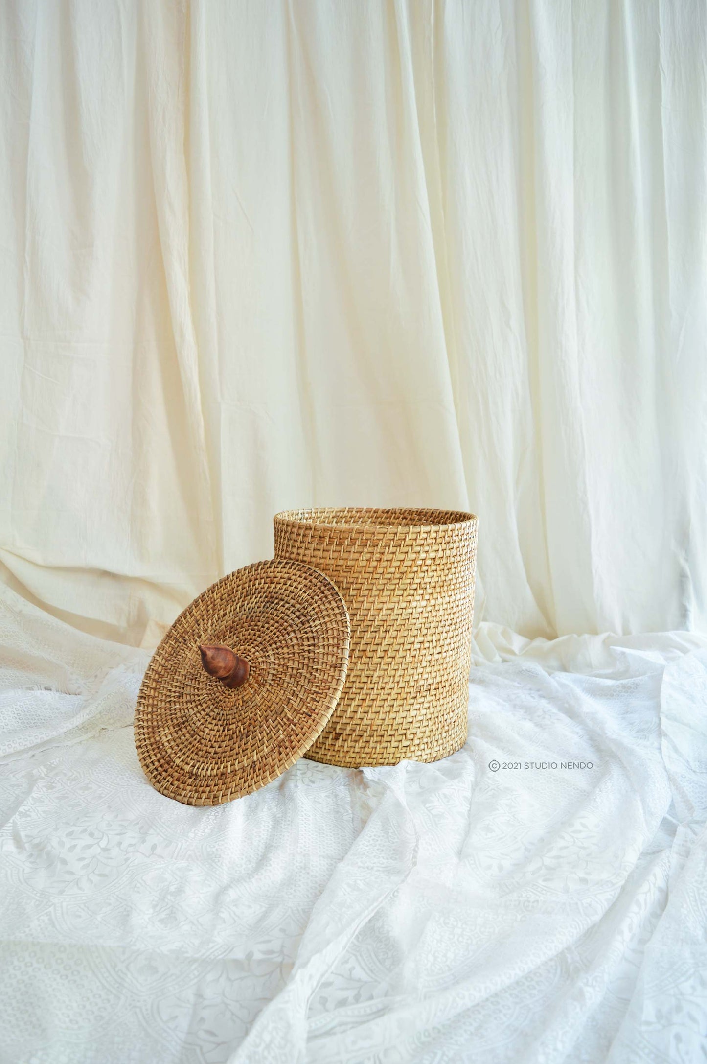 Cane Laundry Decor Basket