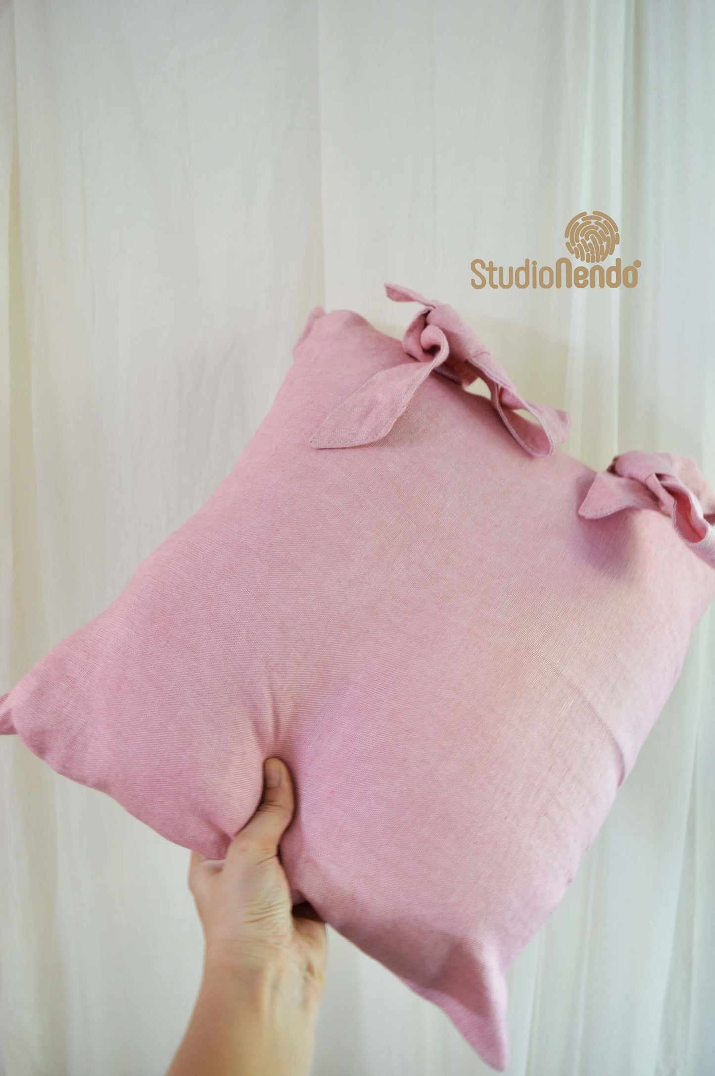 Linen Cushion Cover- Candy Pink